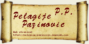 Pelagije Pažinović vizit kartica